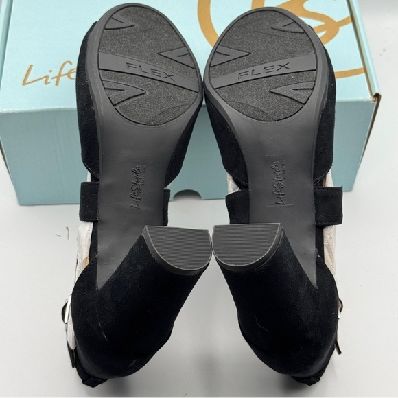 LifeStride Allison Black Block Heel Sandals 11M - Picture 5 of 6